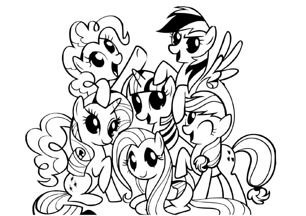 My Little Pony All Cute Characters Printable Coloring