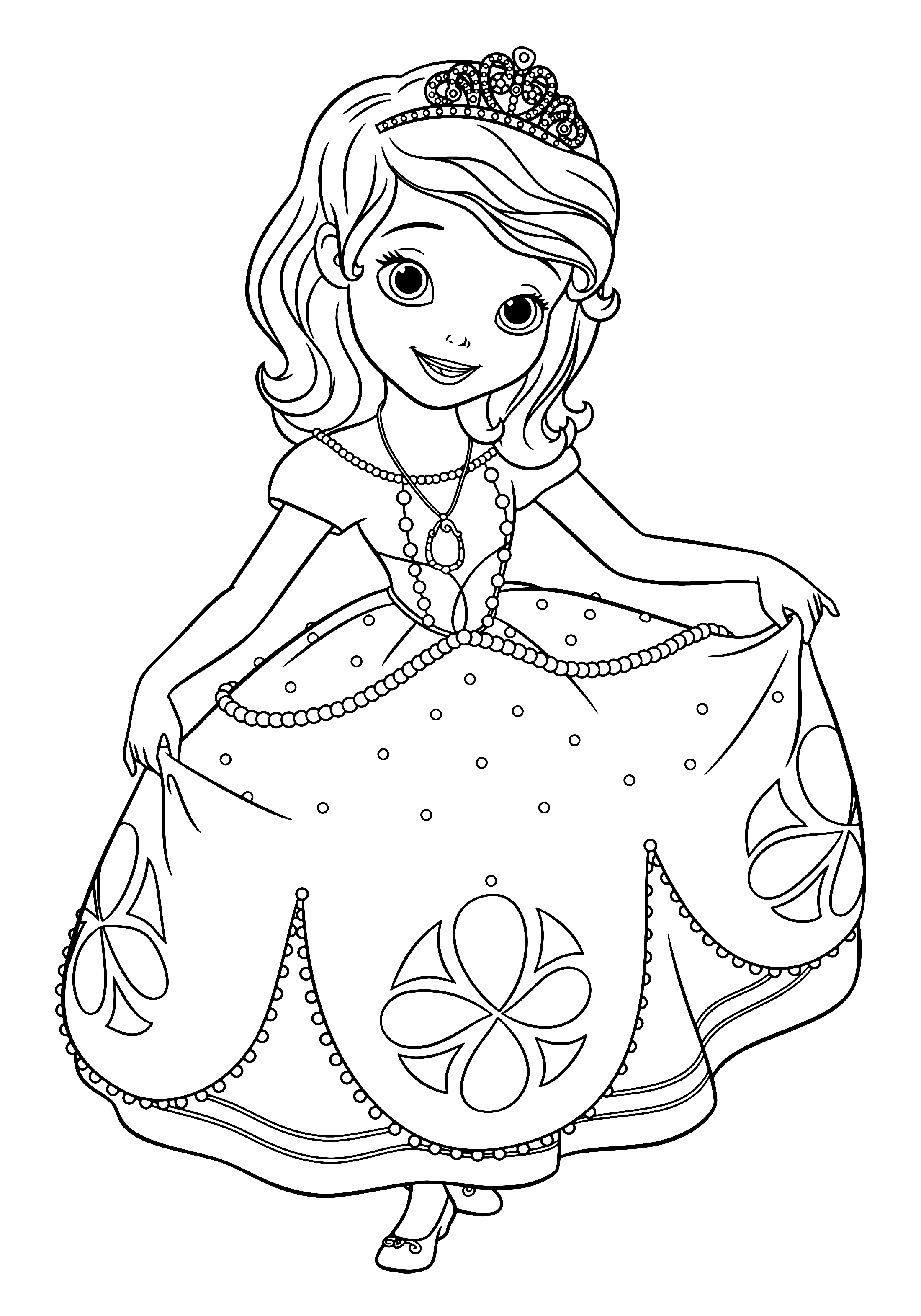 Printable Cute Sofia the First Coloring Pages