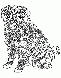 Printable Dog Coloring Pages for Adults