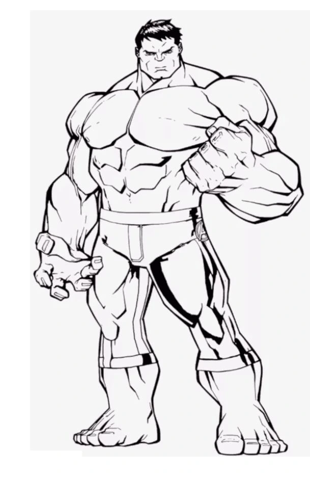Printable Marvel Hulk Coloring Page