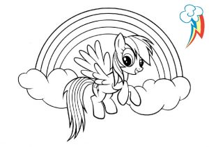 Rainbow Dash My Little Pony Coloring Pages with Cutie Mark