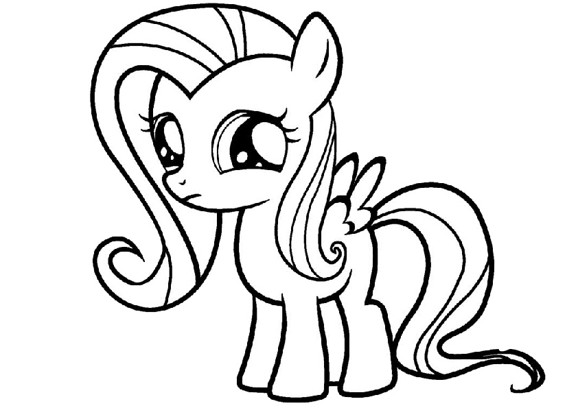Sad looking My Little Pony Coloring Pages
