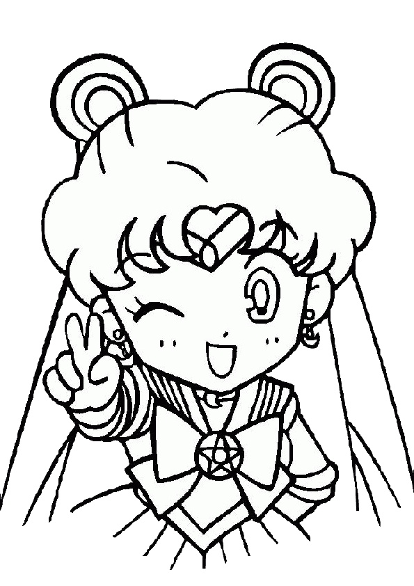 Super Cute Sailor Moon Free Printable Coloring Pages