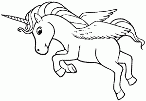 Cute Looking Baby Pegasus Coloring Page Pegacorn