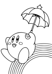 Cute Smiling Kawaii Rainbow Coloring Pages