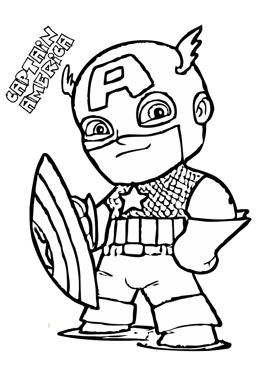 First Avenger Captain America Printable Coloring Pages » Print Color Craft