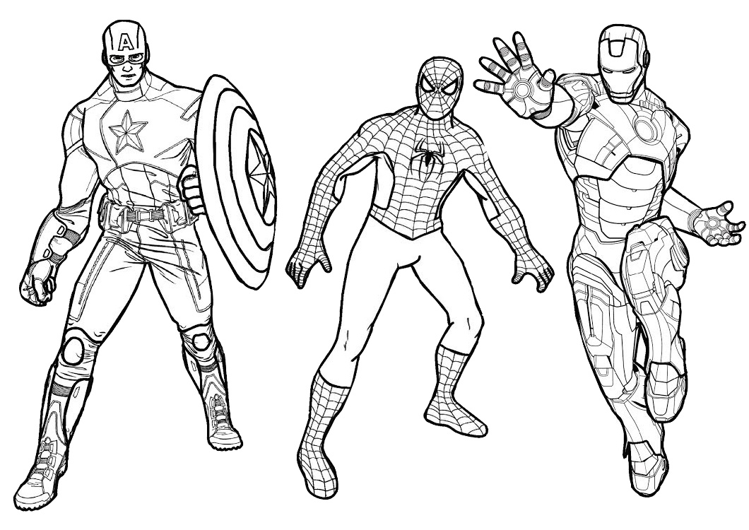 Free Printable Spiderman Ironman and Captain America