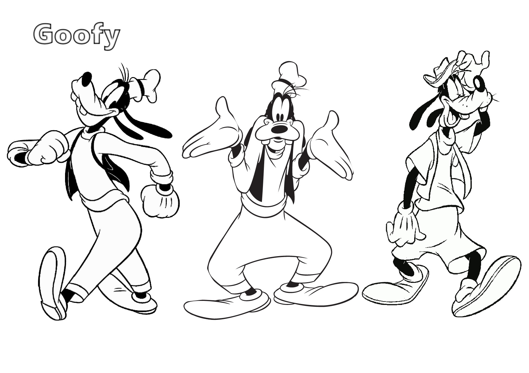 Goofy Coloring Pages: Mickey Mouse & Friends » Print Color Craft