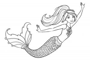 Lovely Barbie Mermaid Coloring Pages