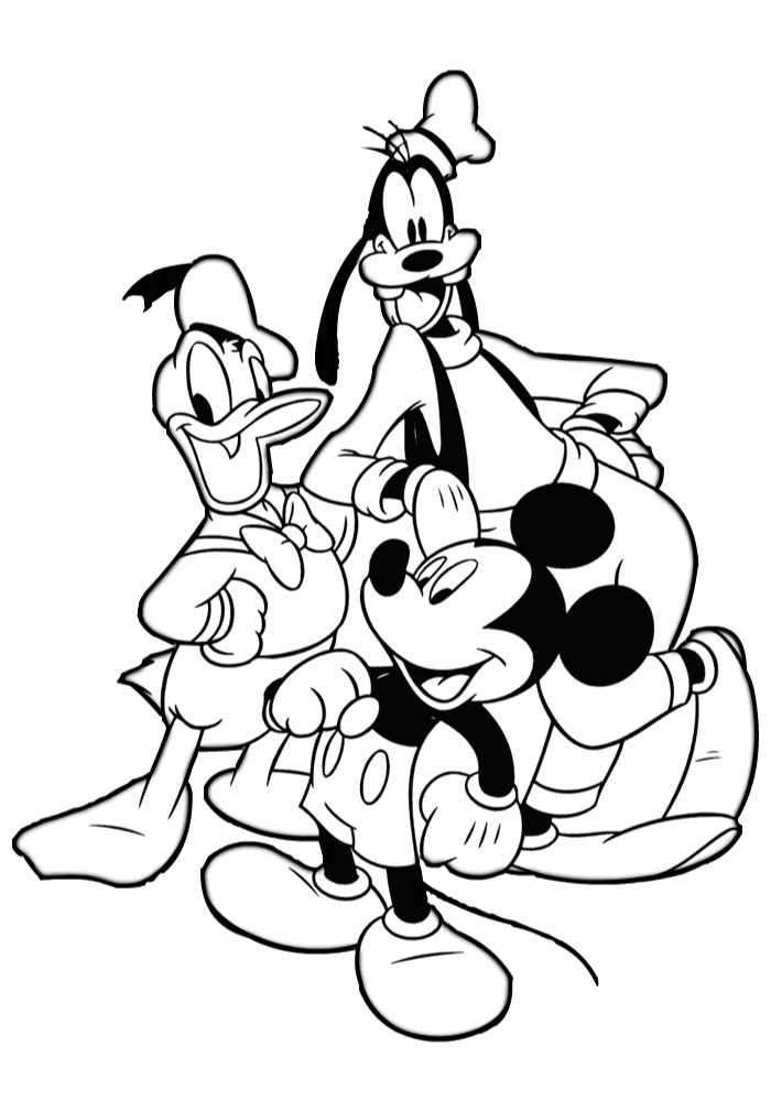 Goofy Coloring Pages: Mickey Mouse & Friends » Print Color Craft