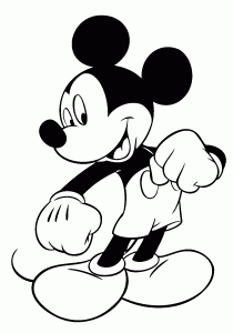 Call Me Mickey Mouse Printable Coloring Page