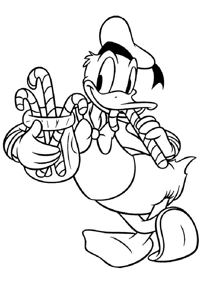 Disney Donald Duck Coloring Pages From Mickey Mouse and Friends