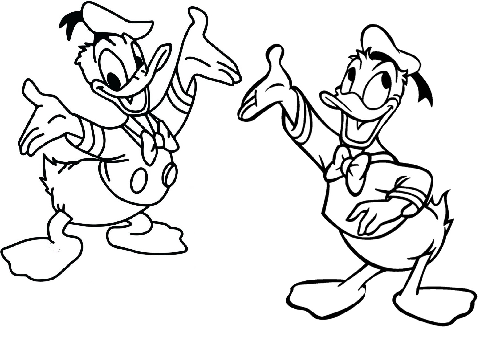 Donald Duck Coloring Pages Disney Printable Coloring Sheets