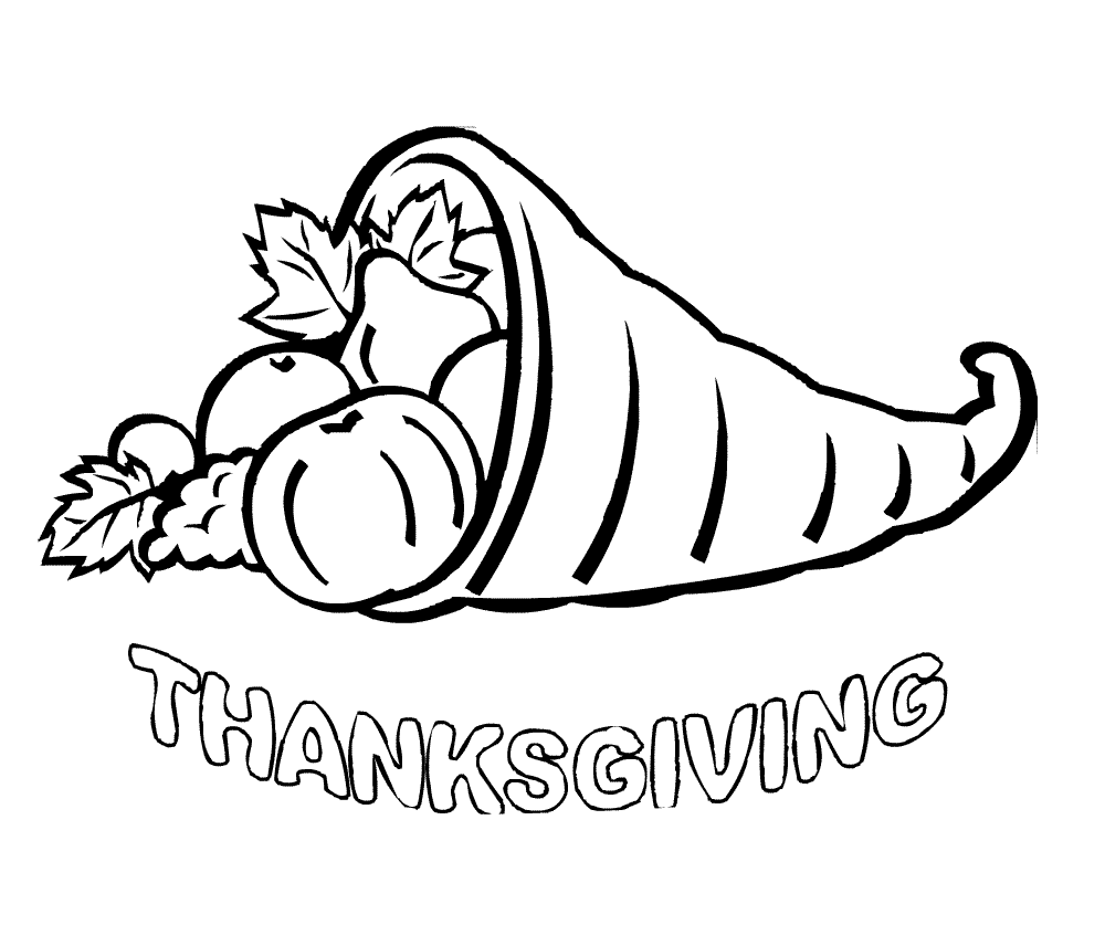 Easy Thanksgiving Coloring Pages For Preschool
