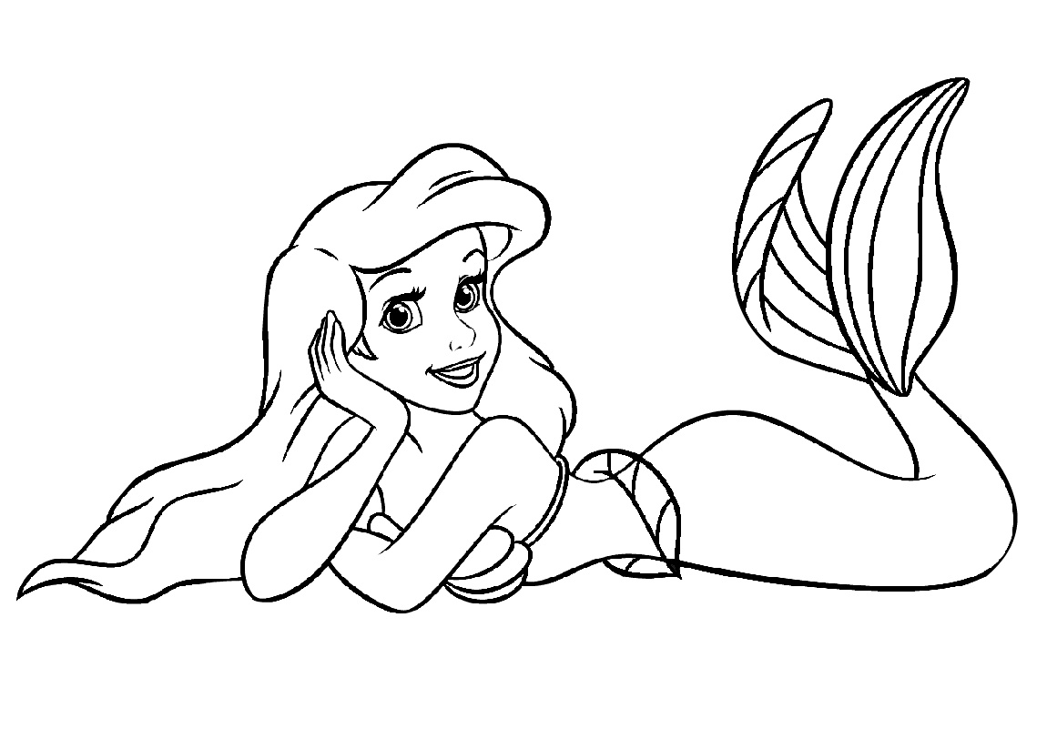 ariel the little mermaid and eric coloring pages