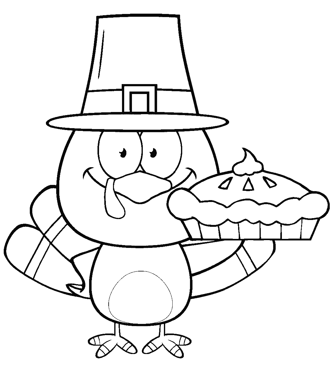 Free Printable Funny Looking Turkey Coloring Page for Thanksgiving