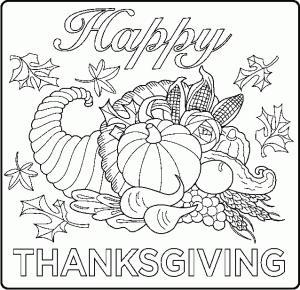 24 Printable Thanksgiving Coloring Pages: Toddlers & Adults Print Color ...