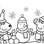 Peppa Pig Christmas Coloring Pages Peppa Pig and Friends ...