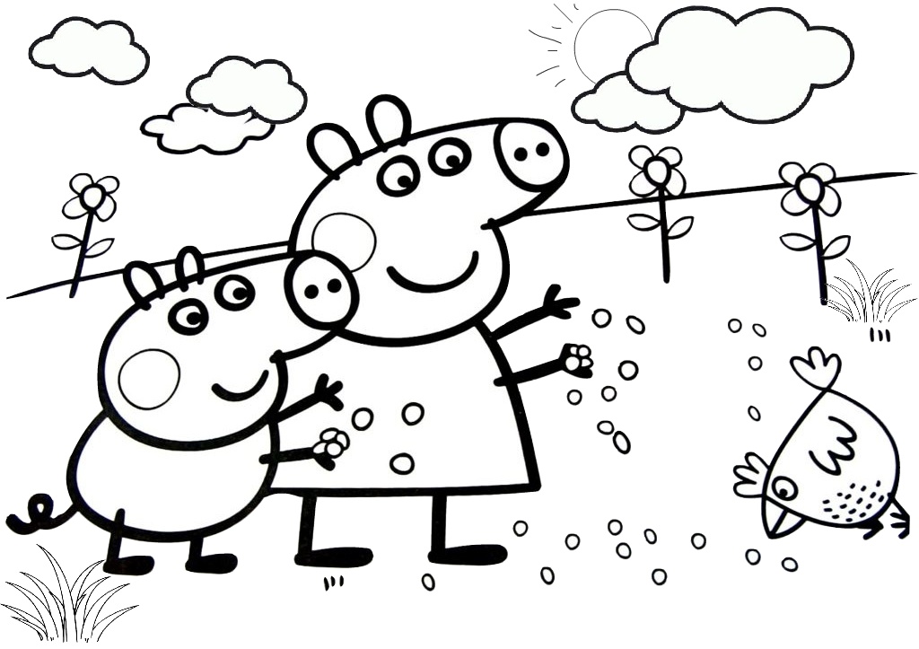 Peppa Pig Coloring Pages 4BE