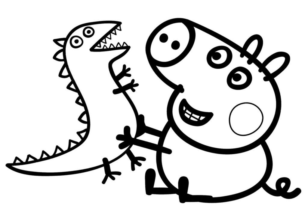 Peppa Pig George Coloring Pages Little Brother of Peppa ...