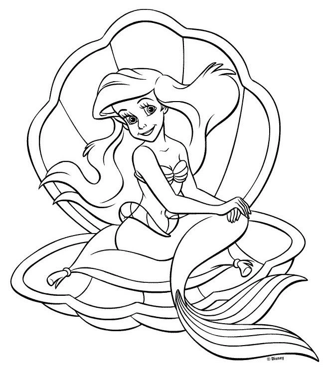 Printable Ariel Mermaid Princess