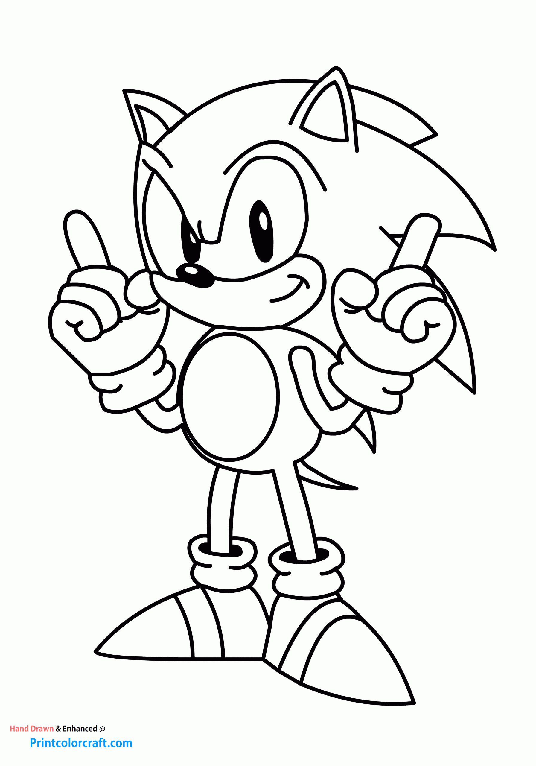 Hyper Sonic The Hedgehog Coloring Pages Coloring Pages