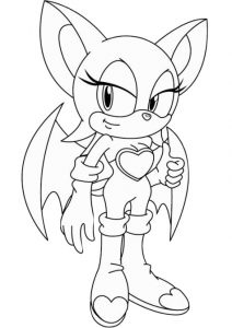Rouge the Bat Spy Treasure Hunter Sonic the Hedgehog Coloring Pages