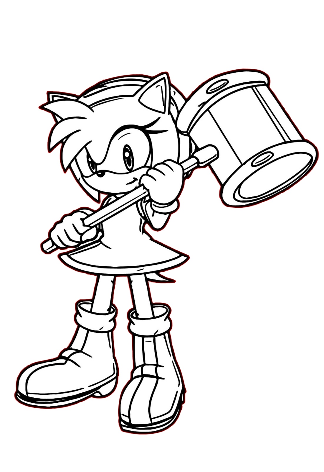 Download Sonic Coloring Pages Amy Sonic the Hedgehog - Print Color ...