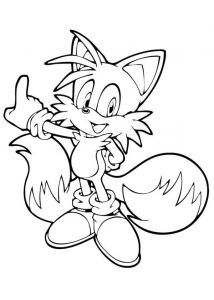 Tails Sidekick Born with Two Tails Sonic the Hedgehog Friend Coloring Pages