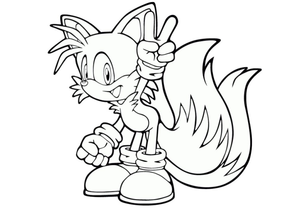 252 Cartoon Sonic And Tails Coloring Pages for Adult