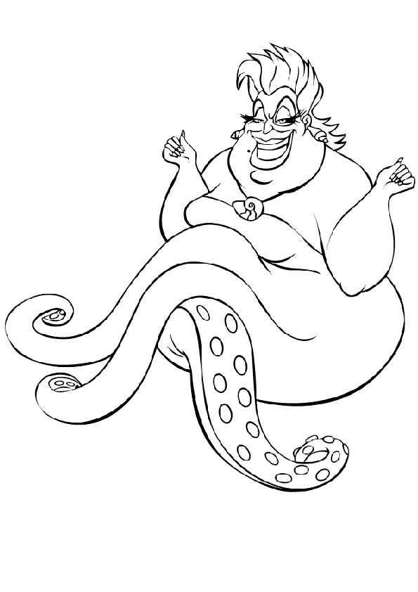 Ursula Sea Witch Coloring Pages - Print Color Craft