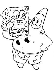 Best Friend Patrick Starfish and Spongebob Coloring Pages