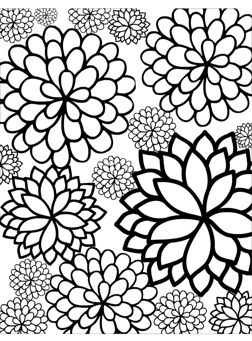 Blooming Blossoms Coloring Pages for Adults