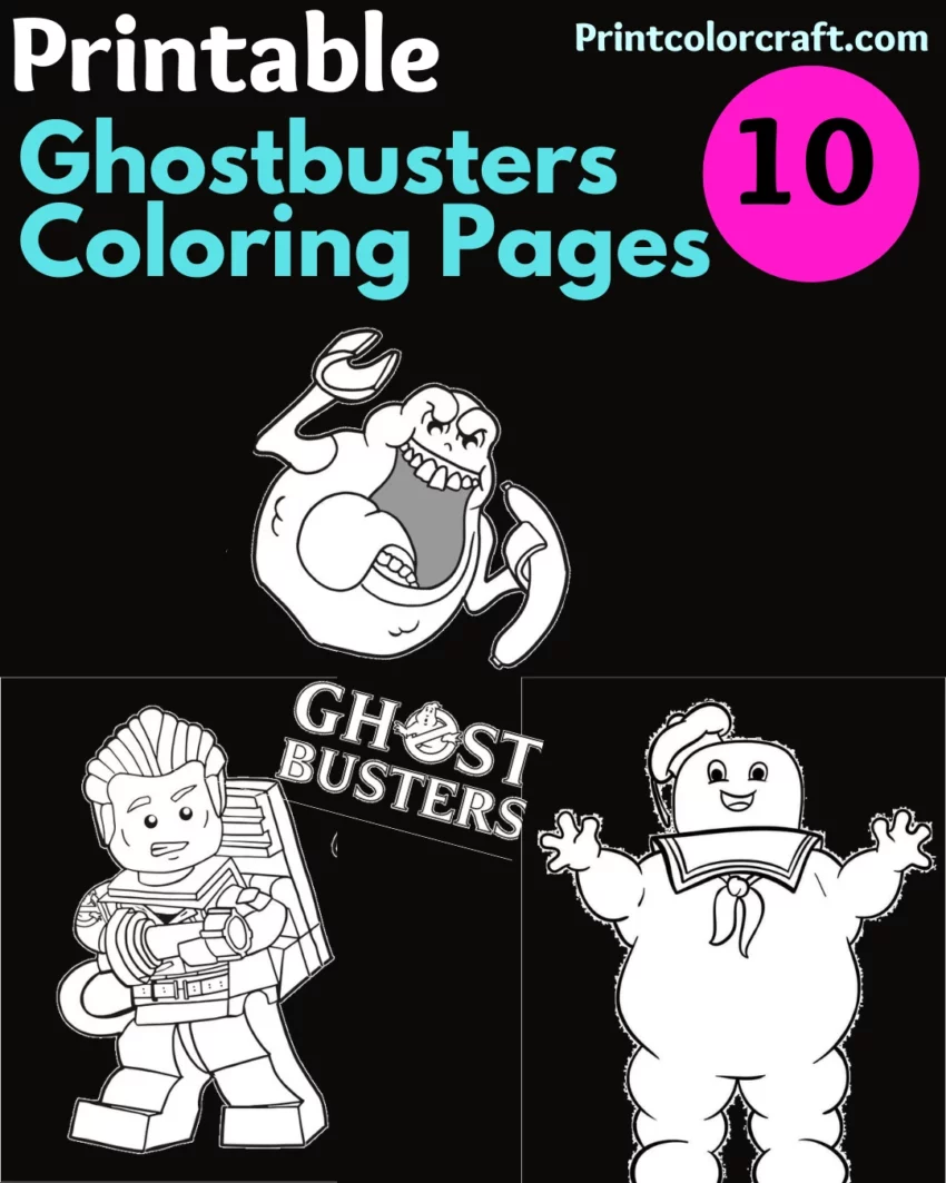 Easy Ghostbusters coloring pages