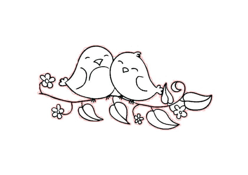 Free Printable Happy Smiling Birds Coloring Pages