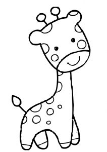 Free Printable Preschool Giraffe Sketch Coloring Pages