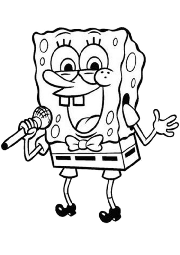 Free Printable Singing Spongebob Coloring Pages