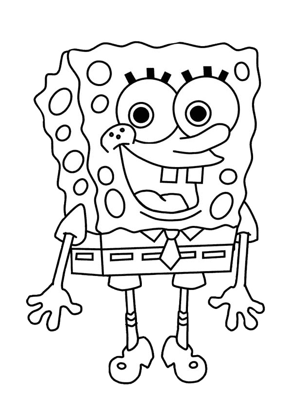 Naive Childish Spongebob Coloring Pages