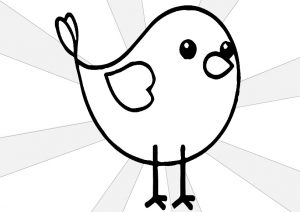 Simple and Easy Bird Coloring Pages for Preschool Kids