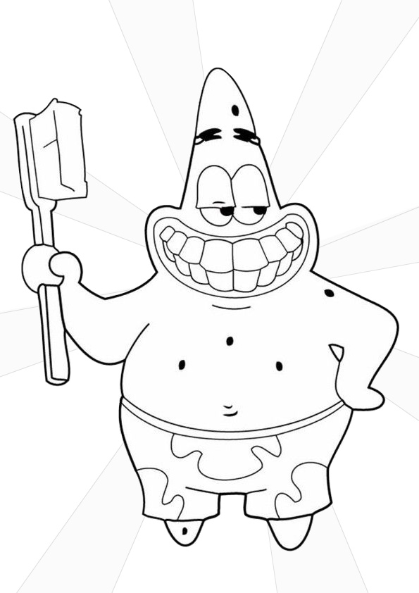 Spongebobs Pal Patrick Funny Starfish Coloring Pages