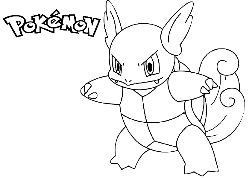 Squirtle Wartotle Pokemon Water-type Coloring Pages