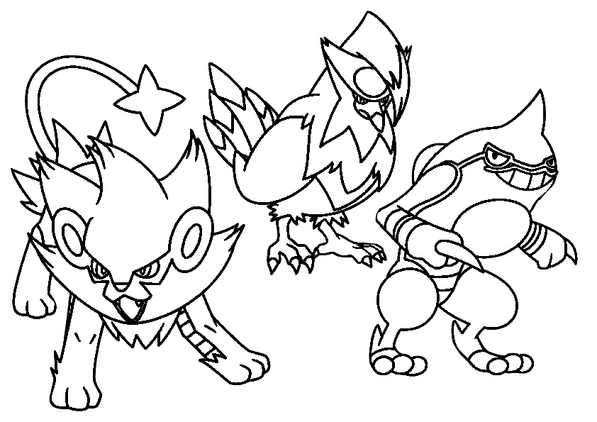 Ultimate Pokemon Characters Coloring Page
