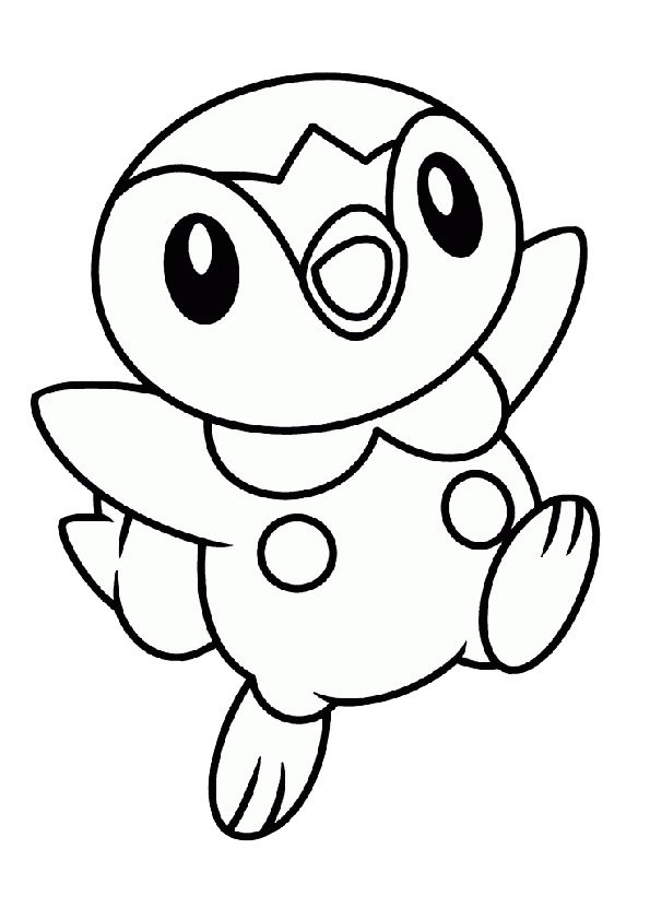 Water type Baby Pokemon Piplup Coloring Pages