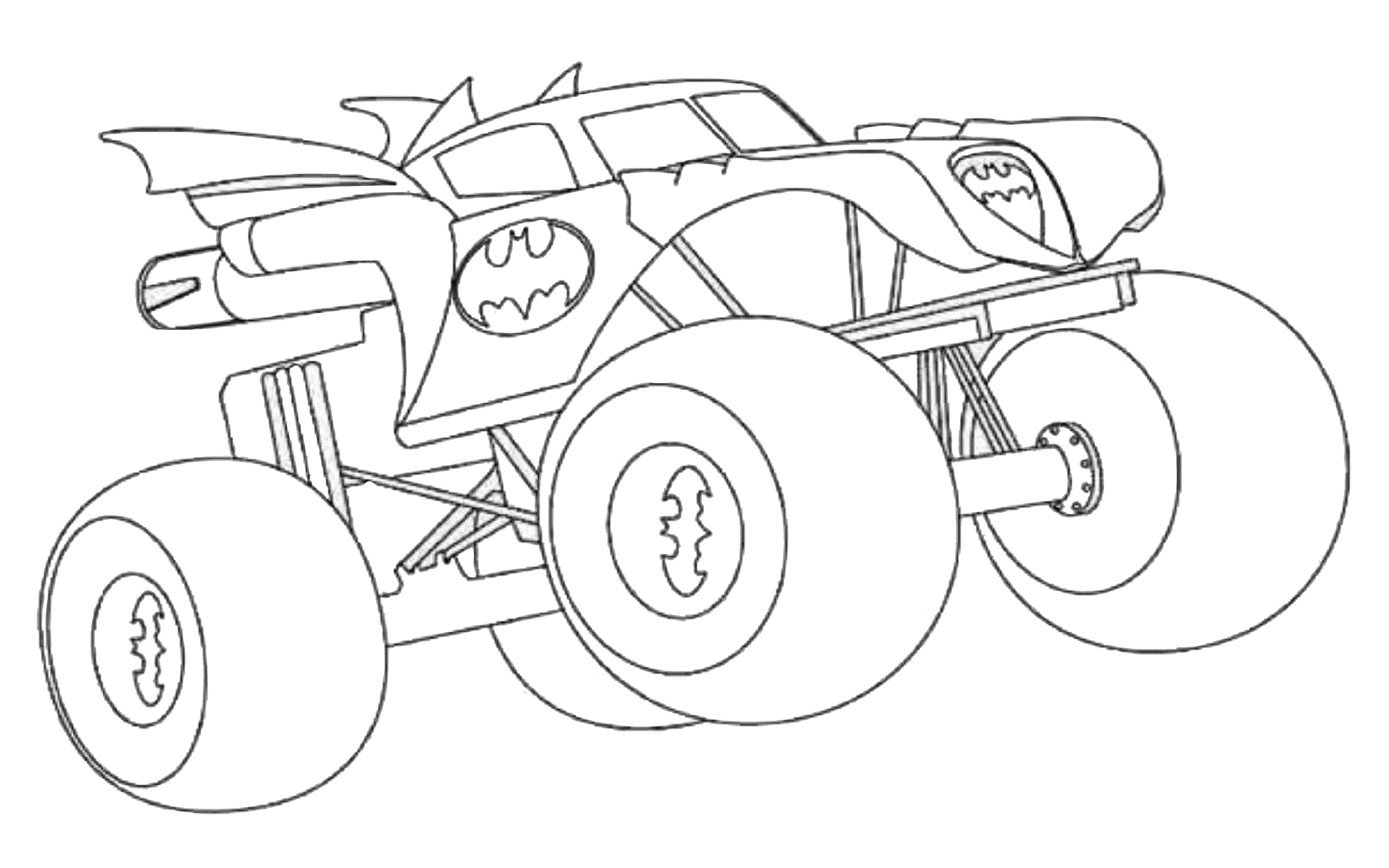 Batman Monster Truck Coloring Page