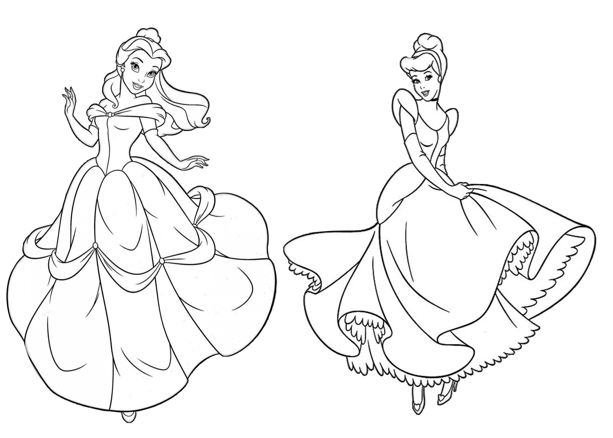 coloring pages of belle