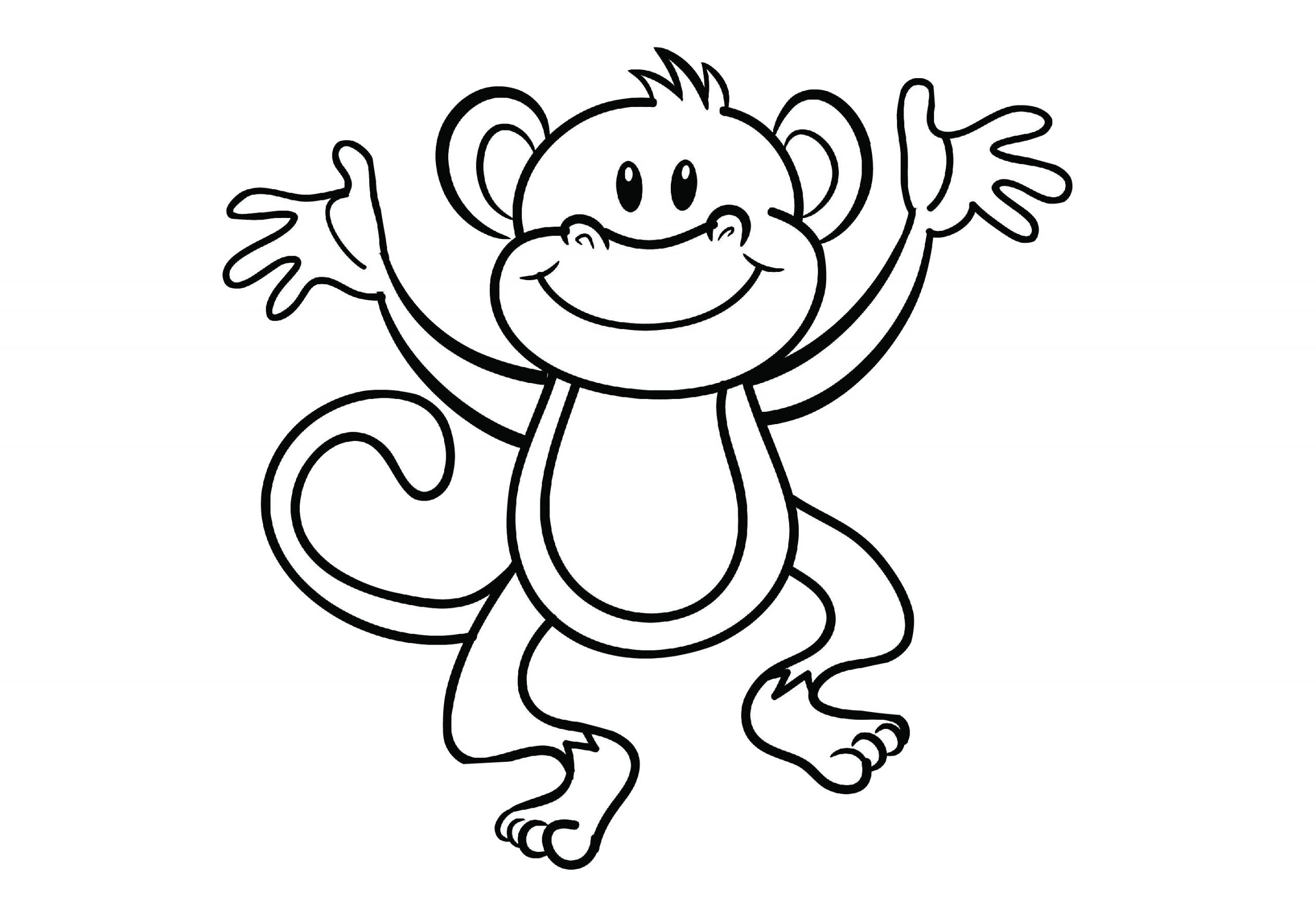Dancing Monkey Coloring Pages Print Color Craft