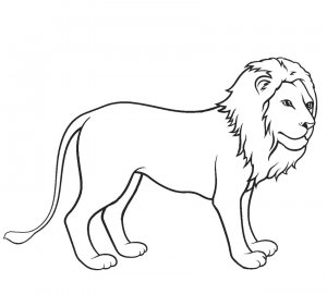 Easy Lion Coloring Pages for Kids