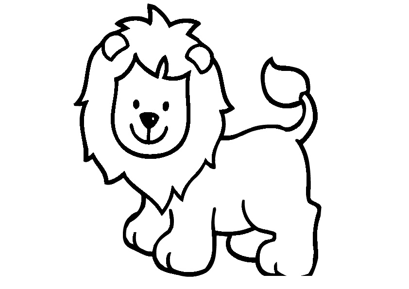 Easy to Draw Simple Lion Coloring Pages Cute Lions for Preschoolers
