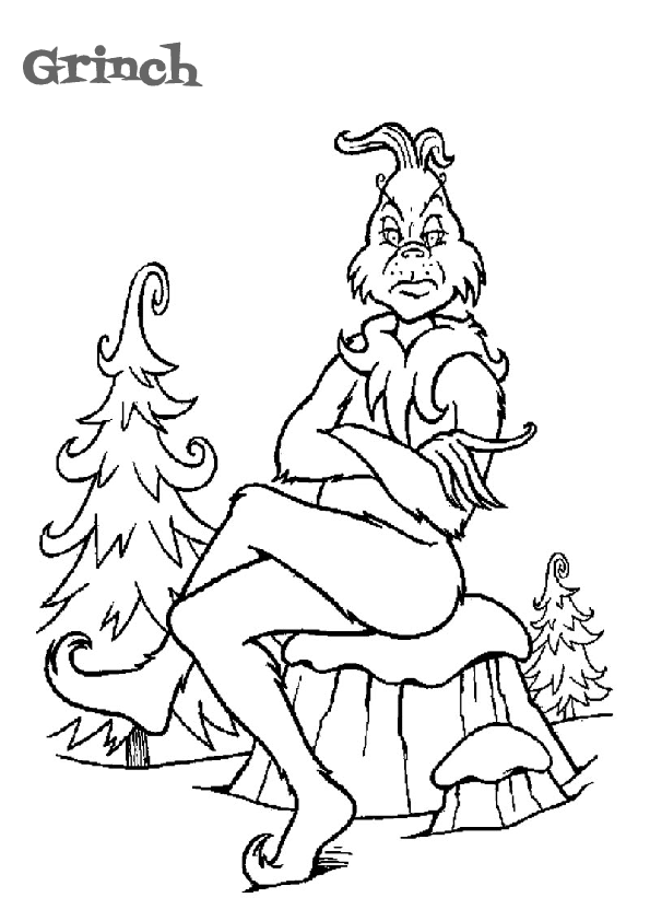Grinch Coloring Pages for Christmas