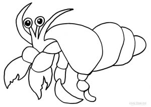 Hermit Crab Coloring Pages Free Printable Sea Coloring Activities
